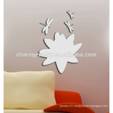 wholesale flower&dragonfly wall sticker removable wall sticker QTS027